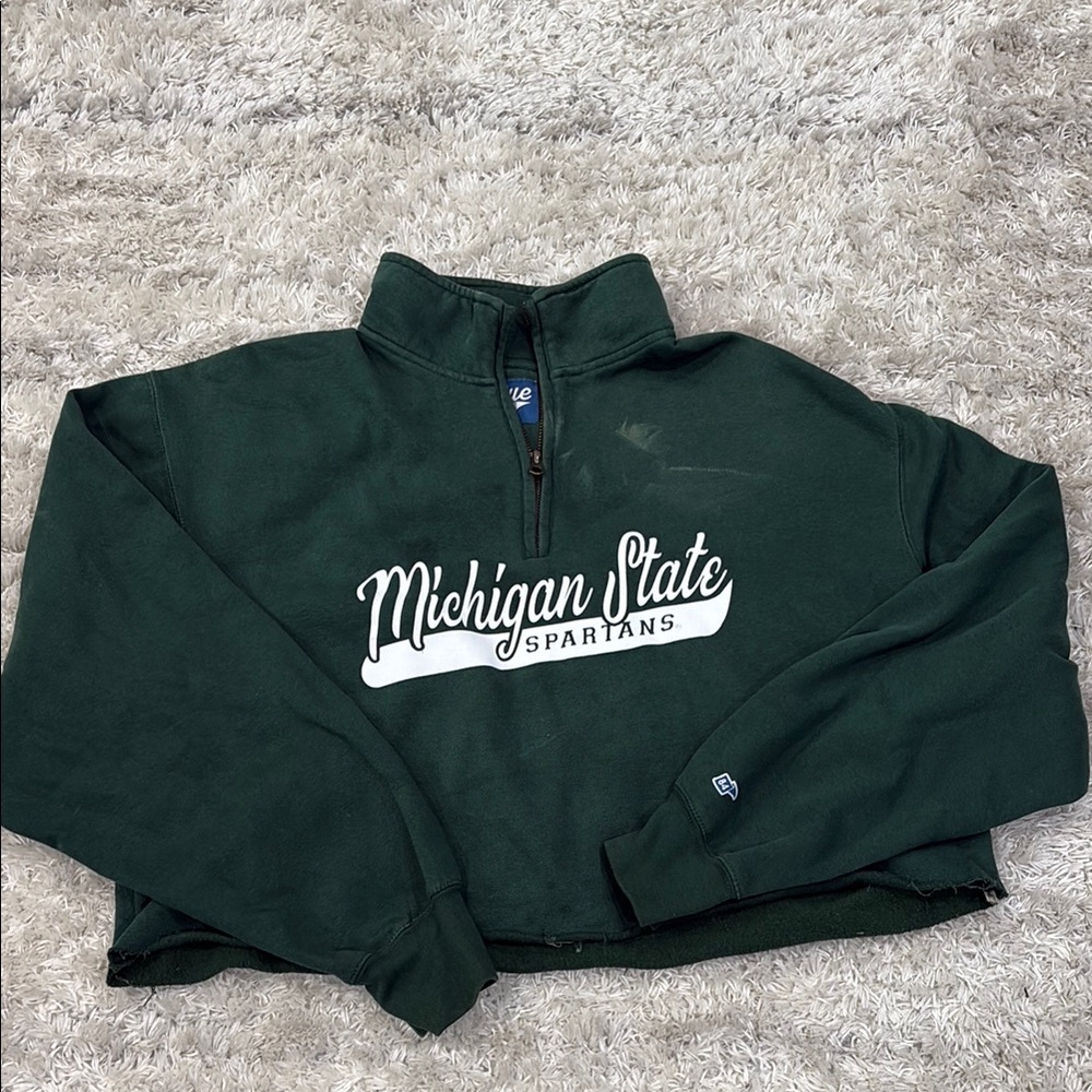 Green Michigan State Spartans Quarter-Zip Sweatshirt